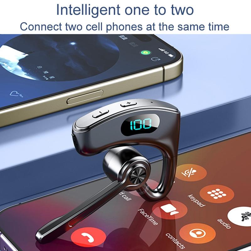 Bone Conduction Gaming Bluetooth Earphones with Noise Reduction - Blue 6