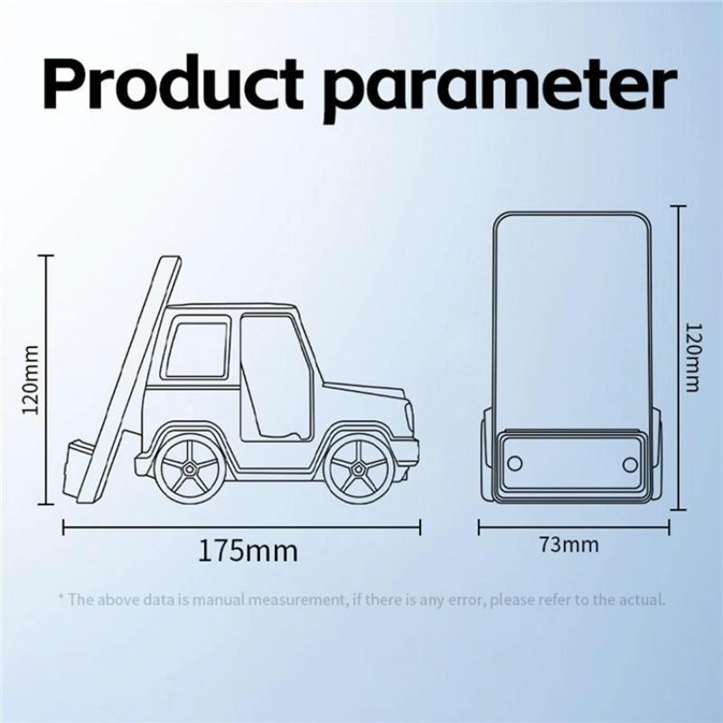 6 In 1 Car Shape Speaker With Clock & Wireless Charger - White 9
