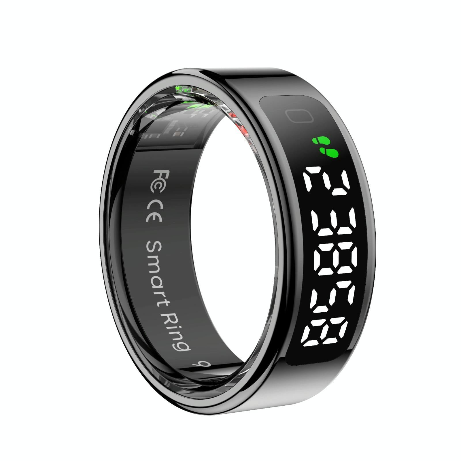 Smart Ring Heart Rate Blood Oxygen Sleep Sports Size 13 - Silver 12