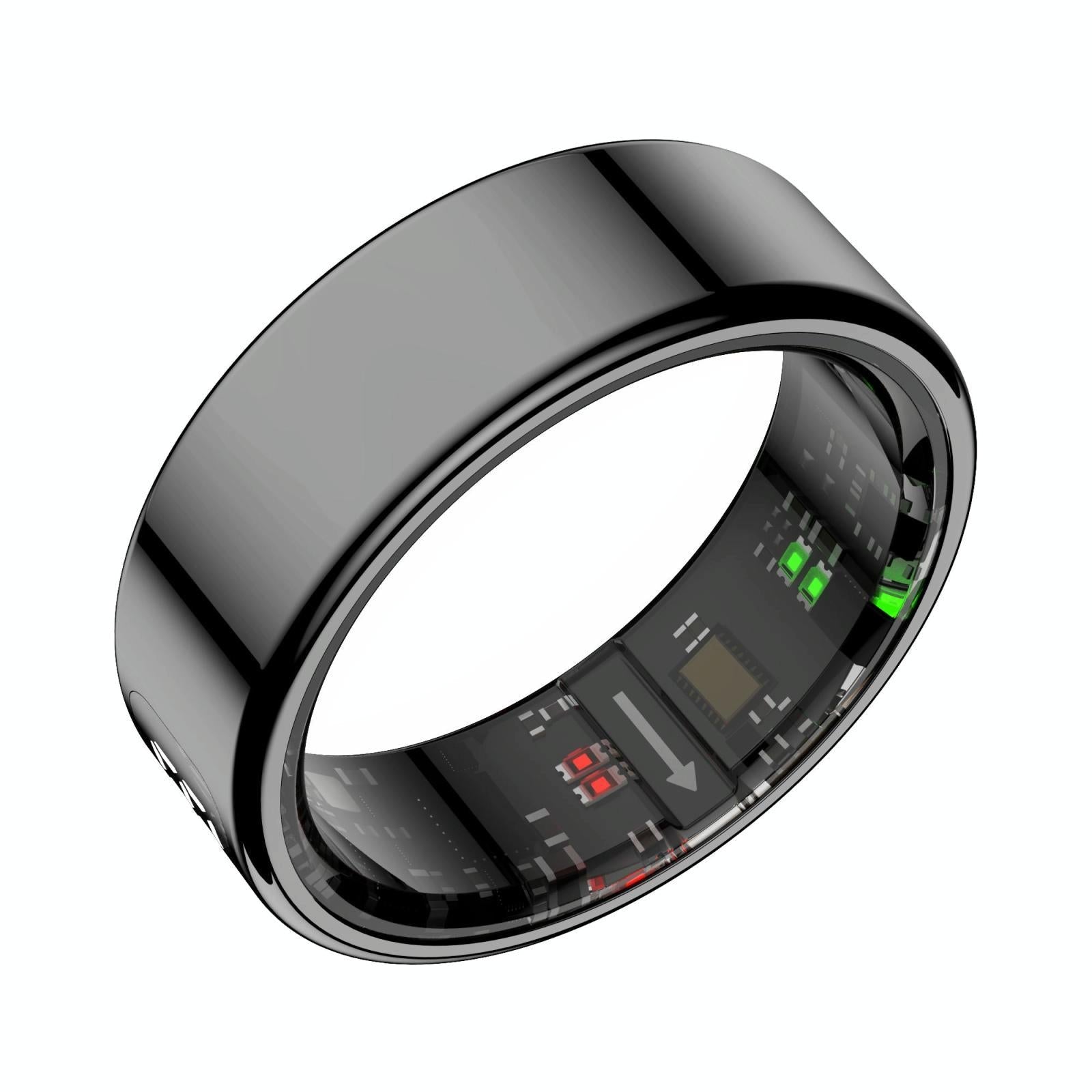 Smart Ring Heart Rate Blood Oxygen Sleep Sports Size 13 - Silver 14