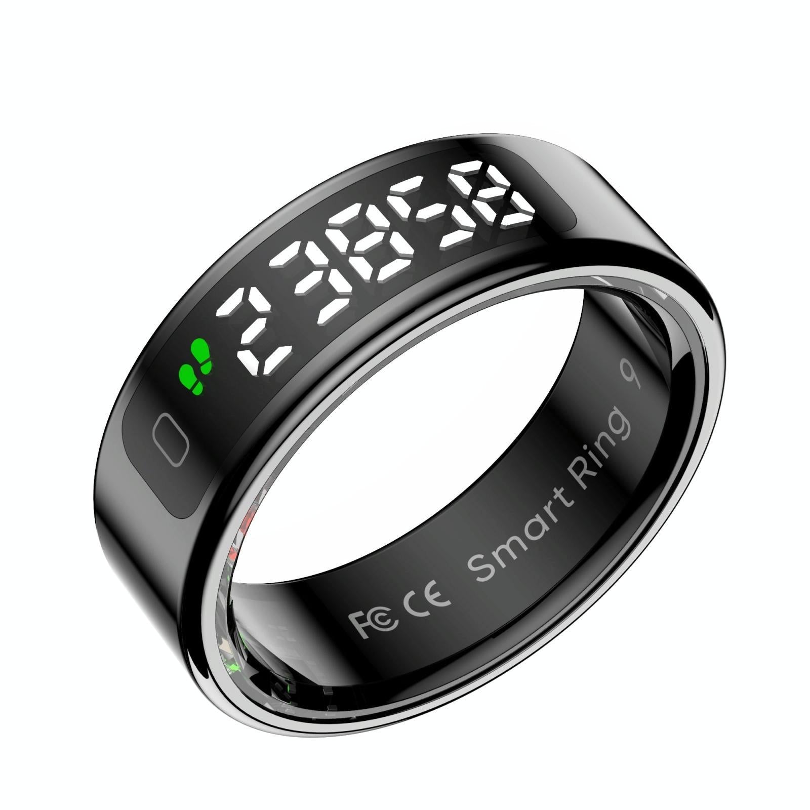 Smart Ring Heart Rate Blood Oxygen Sleep Sports Size 13 - Silver 15
