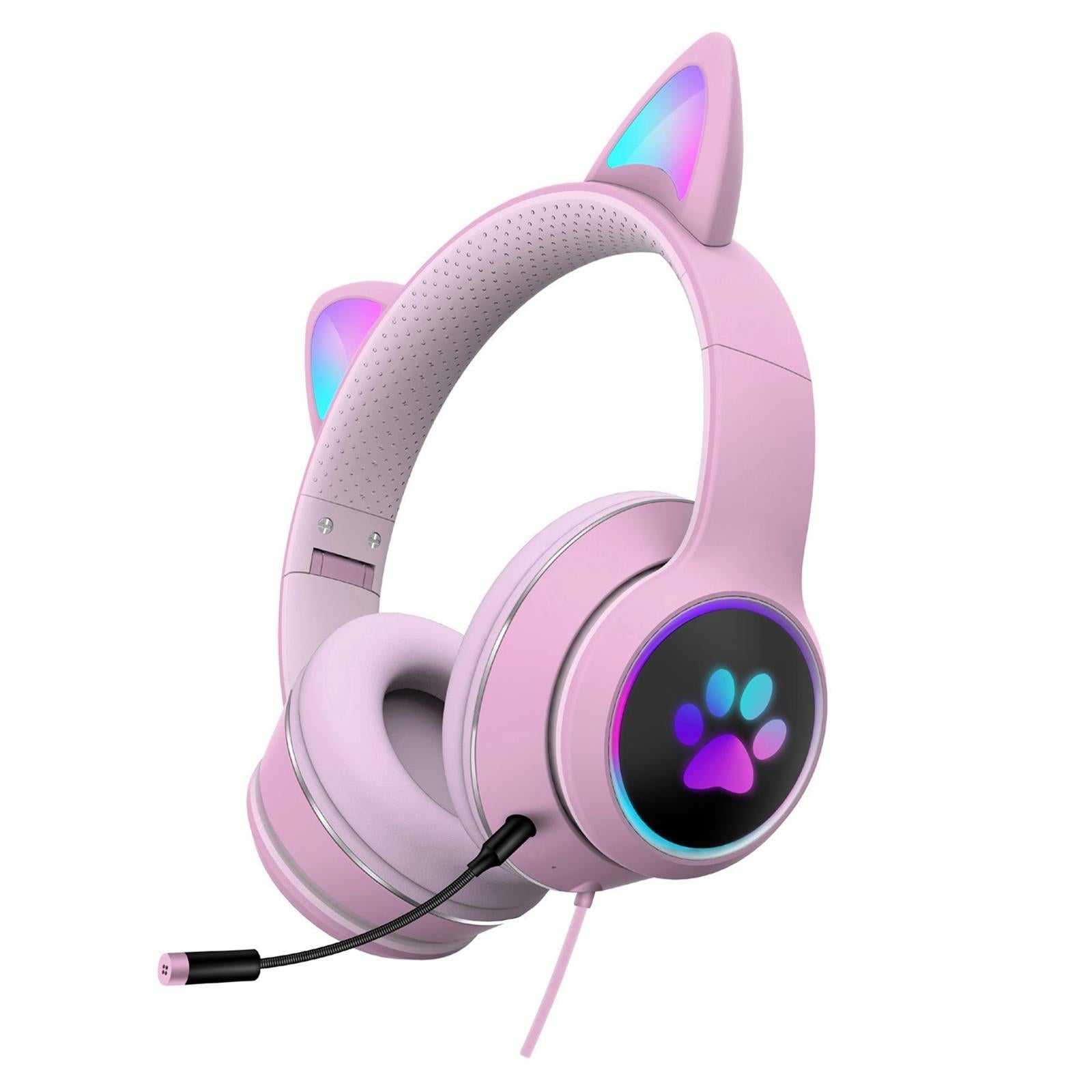 Foldable Led Headset With Mic Usb + 3.5Mm Port - Grey 10