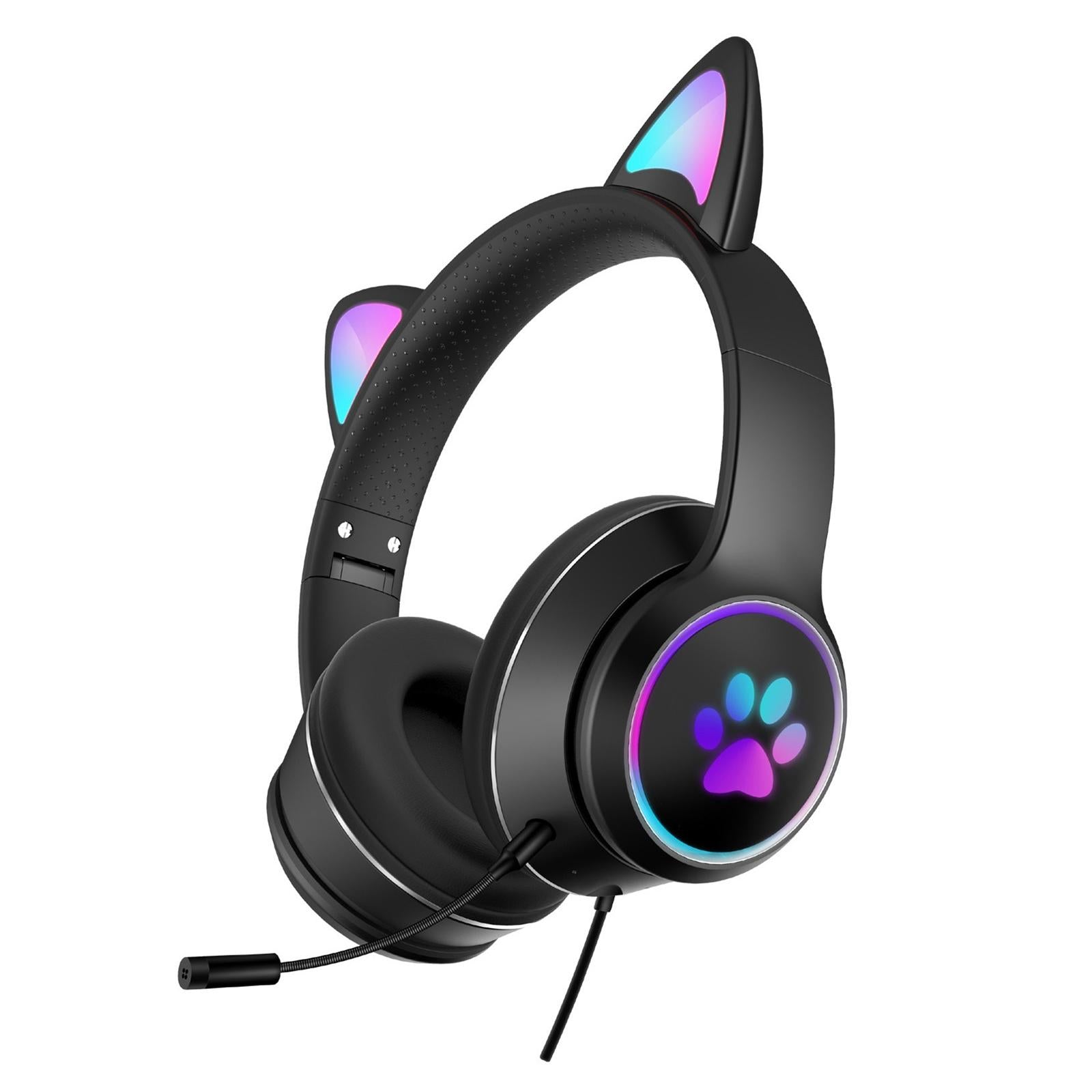 Foldable Led Headset With Mic Usb + 3.5Mm Port - Grey 11