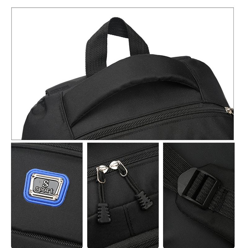 Large Capacity Nylon Backpack For Students - Black 8