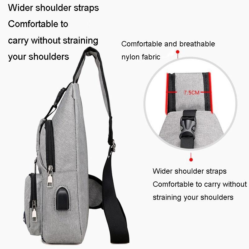 Versatile Men Crossbody Bag For Sports And Everyday Use - Grey 7
