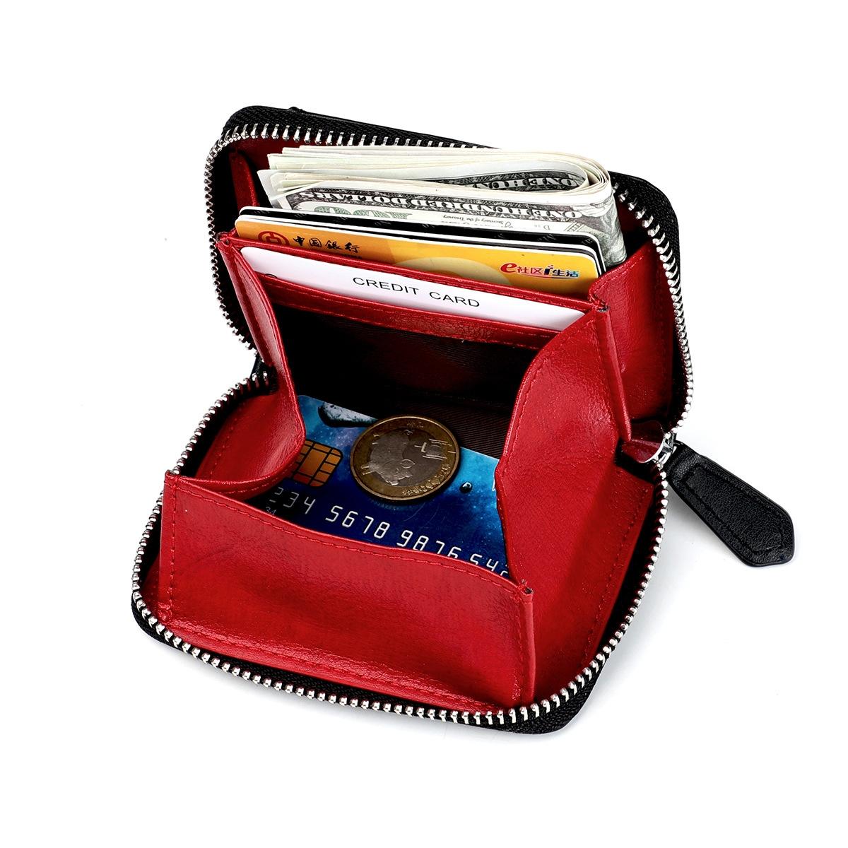 Rfid-protected Leather Coin Purse - Secure & Stylish - Brown 4