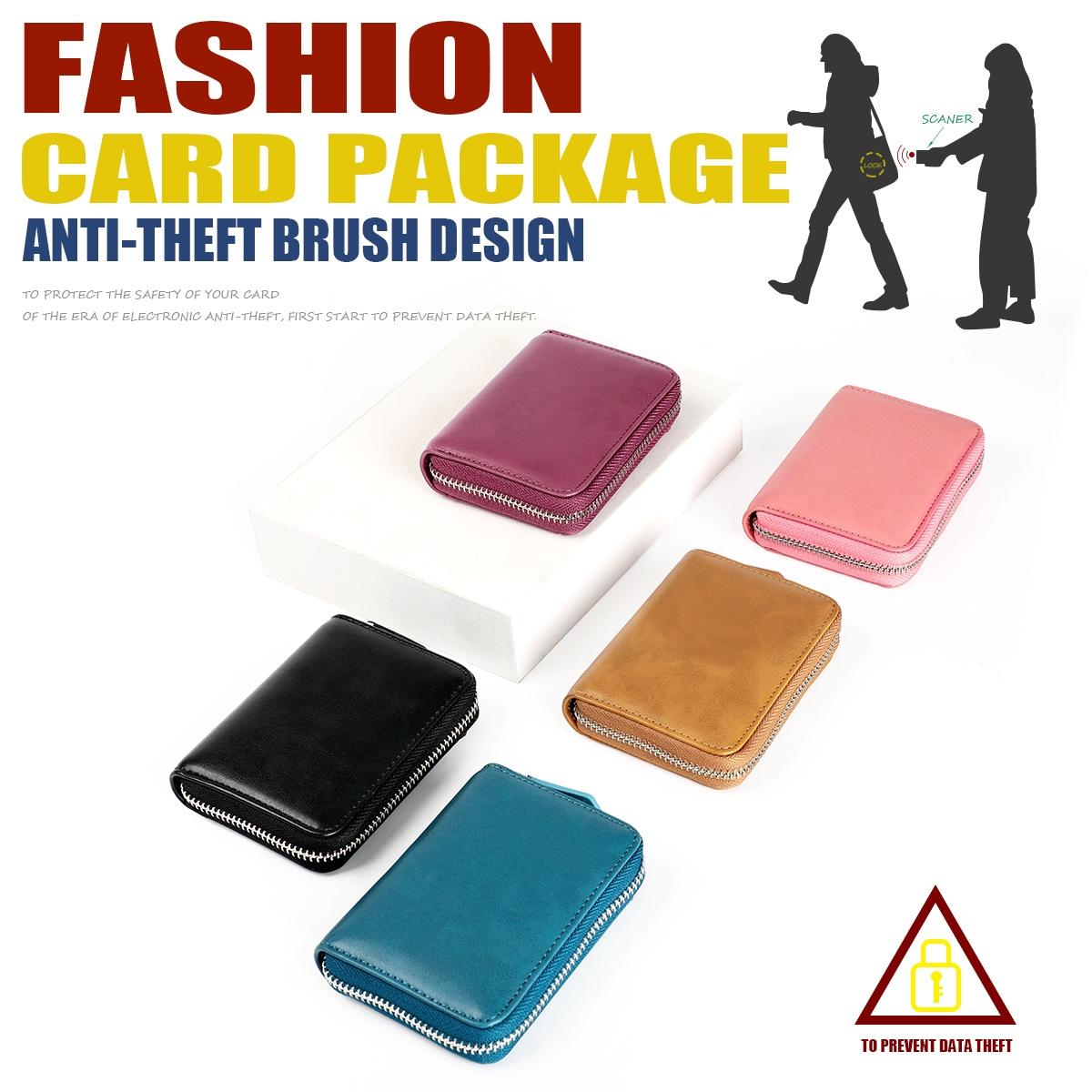 Rfid-protected Leather Coin Purse - Secure & Stylish - Brown 8