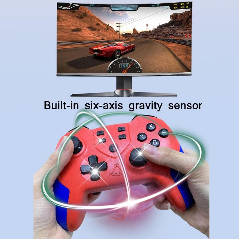 Wireless Six-axis Tooth Handle for Switch Pro - Blue Green 6