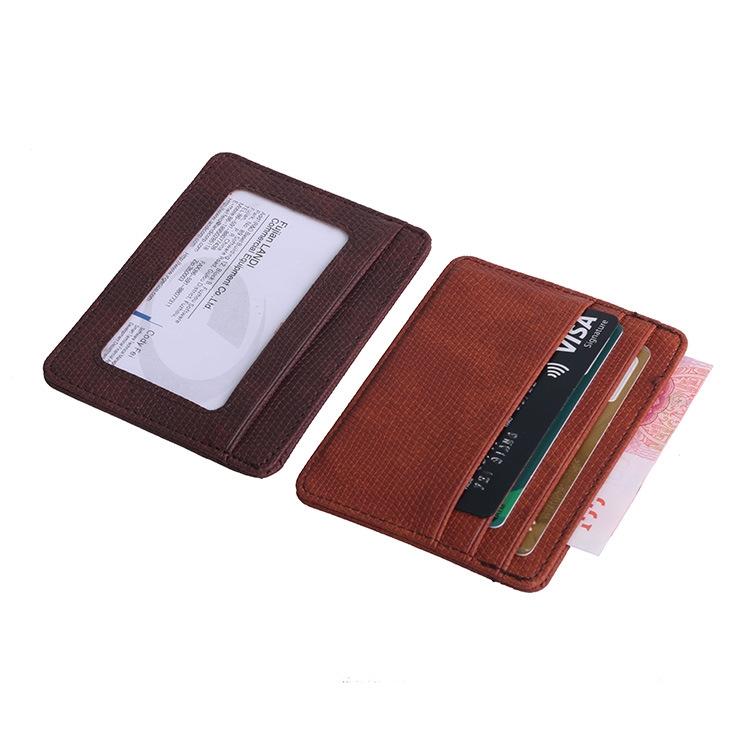 Pu Rfid Card Holder with Lizard Pattern - Khaki 6