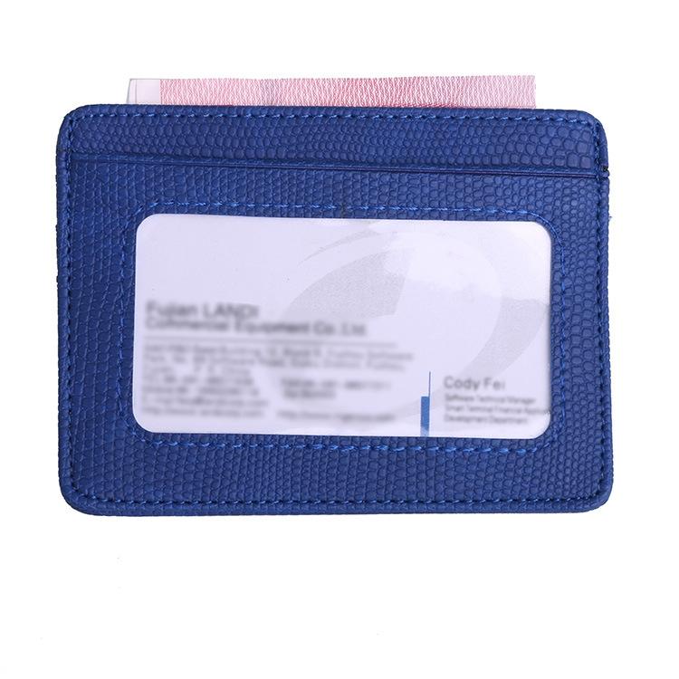 Pu Rfid Card Holder with Lizard Pattern - Khaki 9