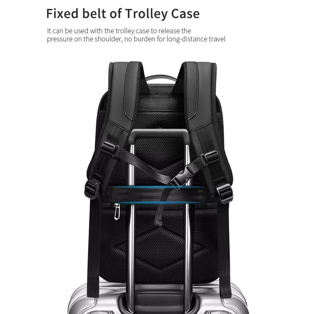 Large Capacity Waterproof Laptop Backpack with Usb Port for Business Travel - Black 14