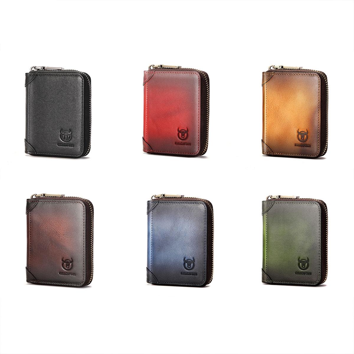 Rfid Anti Theft Cowhide Card Holder Wallet Coffee 4