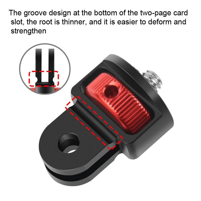 Universal Tripod Adapter for Action Cameras - 1 / 4 Inch Screw - Black Titanium 6