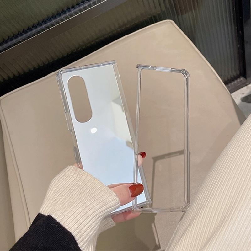 For Samsung Galaxy Z Fold4 5G Reflective Noodle Case - Reflective Finish - Rose Gold 10
