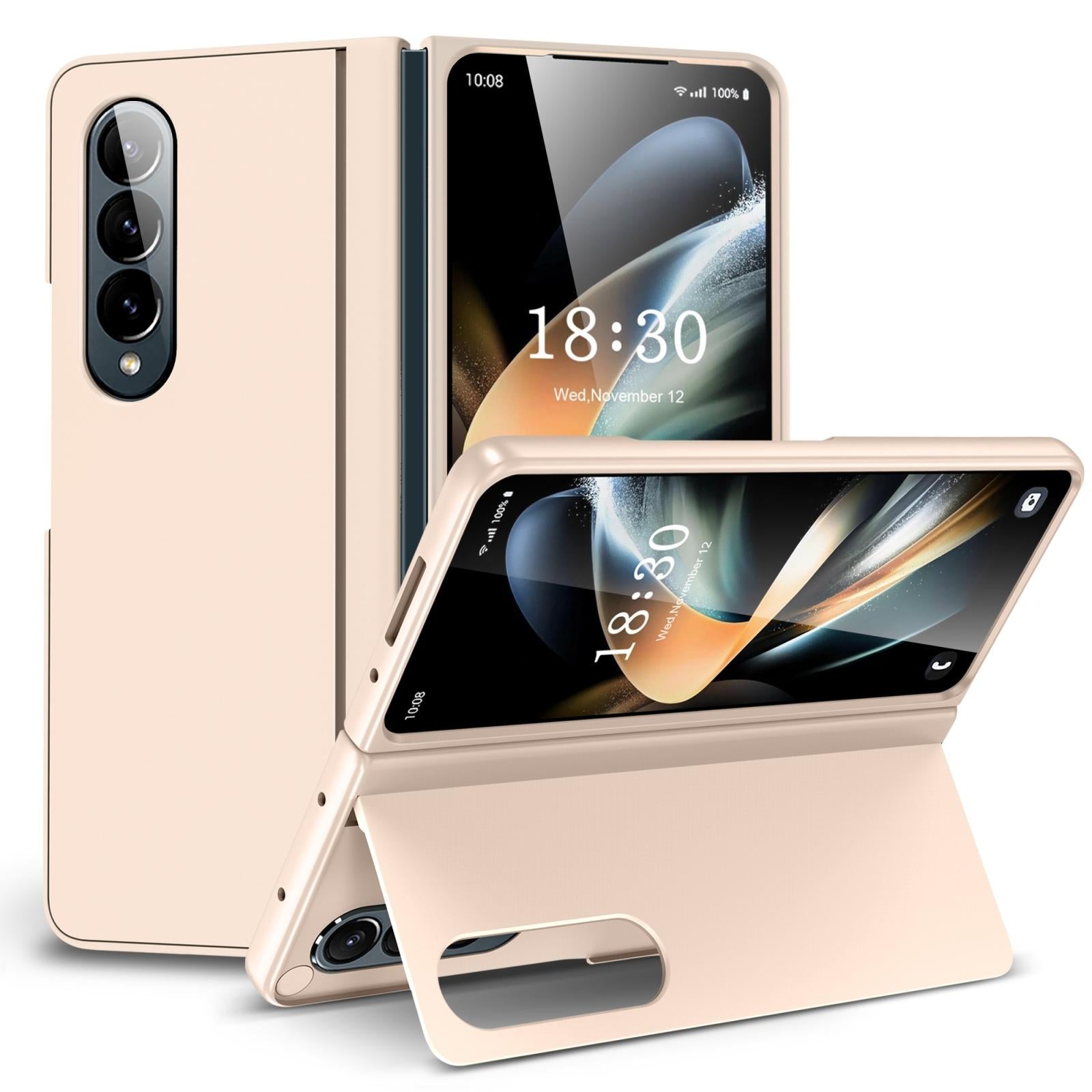 For Samsung Galaxy Z Fold4 5G Foldable Phone Case With Holder - Full Coverage - Pink