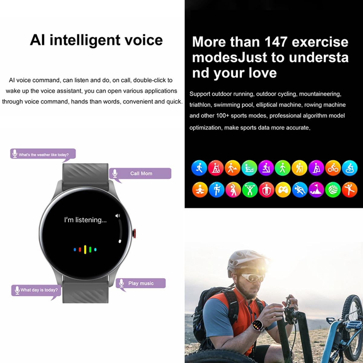 1.43 Inch Amoled Smart Watch With Bt Call & Health Tracking - Gold 11
