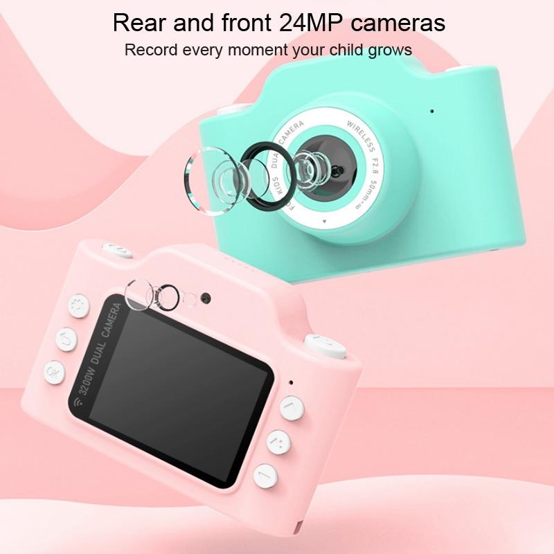 Fun Cartoon Digital Camera for Kids - 24mp Wifi Educational Toys - Yellow 14