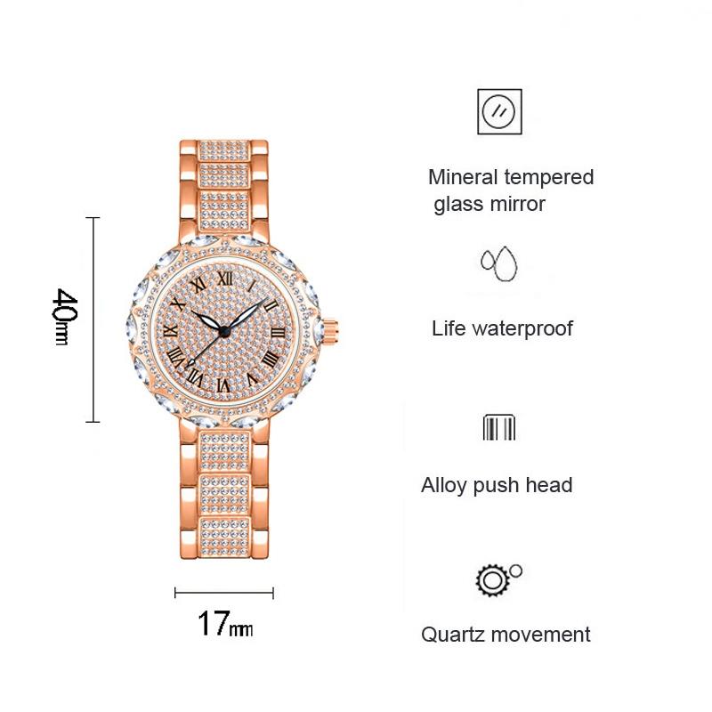 Diamond Chain Watch for Women - Elegant and Timeless - Rose Gold 5