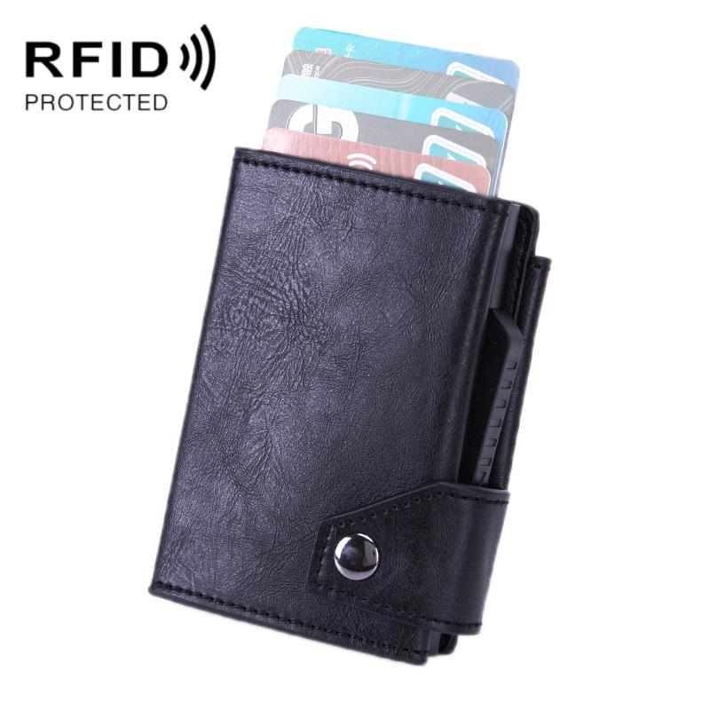 Rfid-protected Aluminum Coin Purse - Secure & Stylish - Mad Horse Blue 9