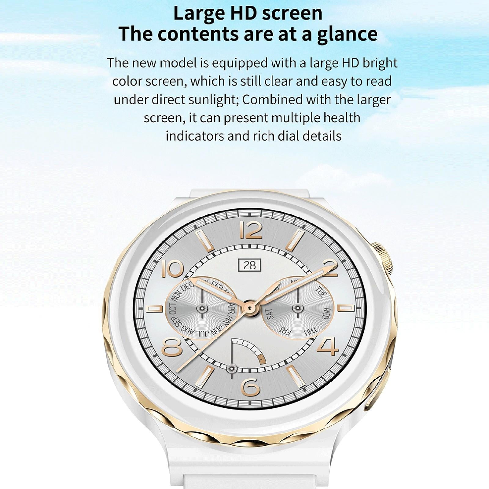 1.28 Inch Dual Mode Sport Smart Watch Support Bluetooth Call / Sleep / Blood Oxygen / Heart Rate / Blood Pressure Health Monitor - Gold 3