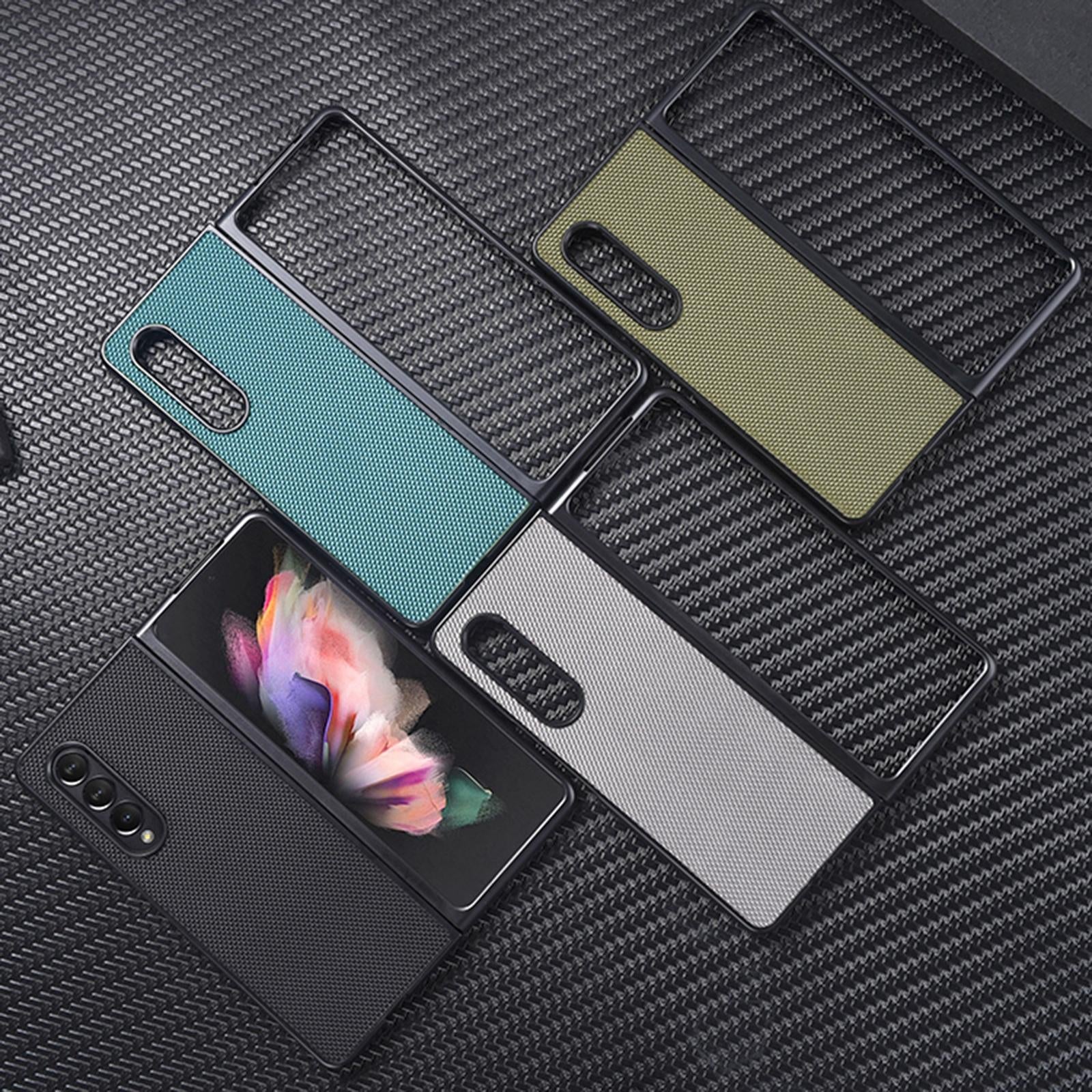 For Samsung Galaxy Z Fold4 5G Shockproof Nylon Phone Case - Grey 3