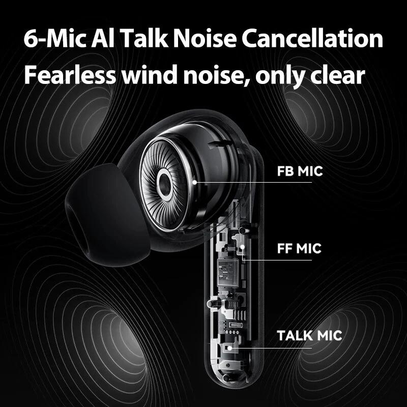 Wireless Anc Bluetooth Earbuds with Noise Reduction - T51s - Black 7