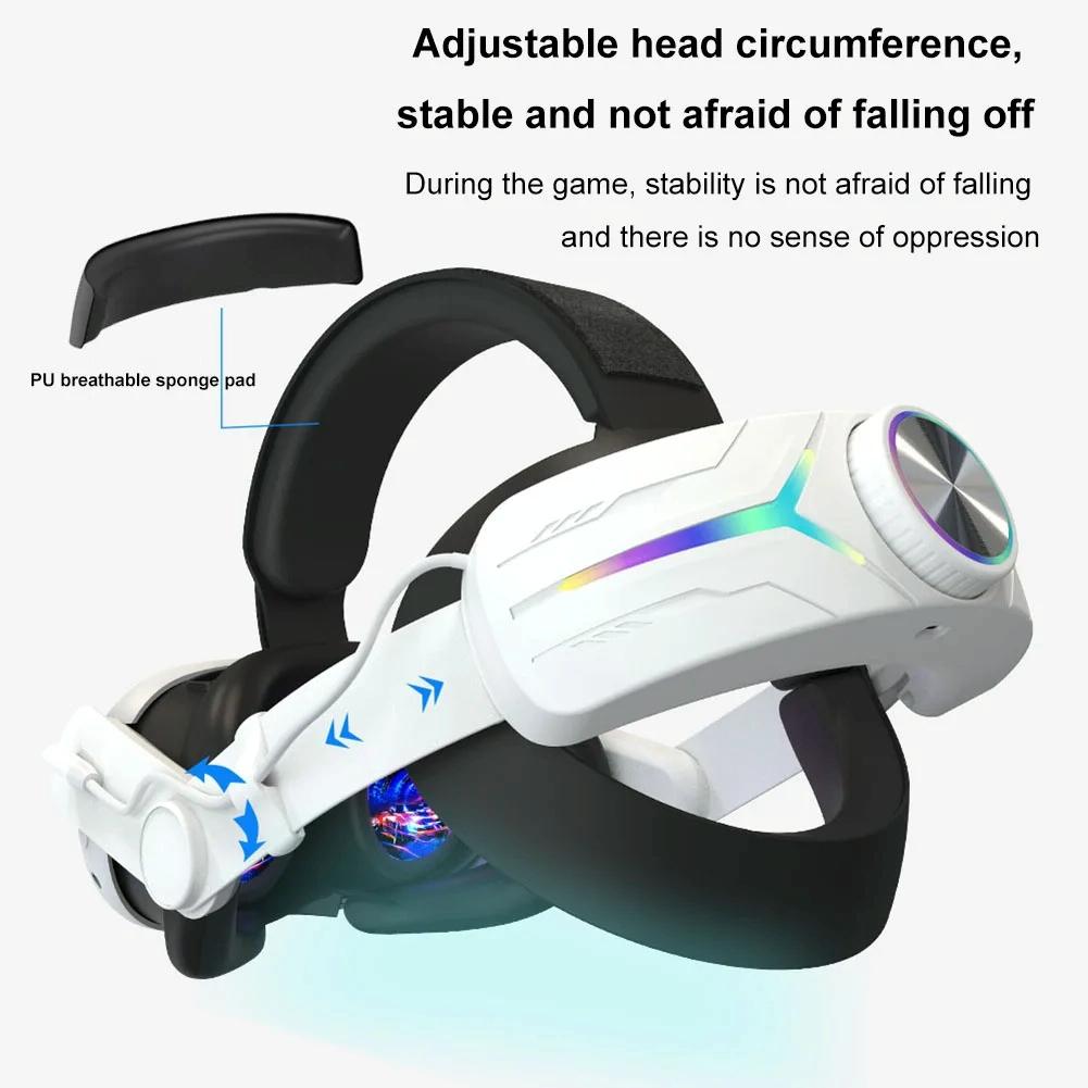 Foldable Rgb Headset for Meta Quest 3 - Usb Rechargeable - Black 4