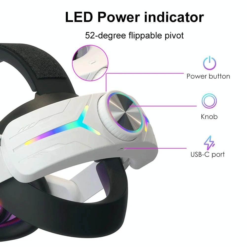 Foldable Rgb Headset for Meta Quest 3 - Usb Rechargeable - Black 7