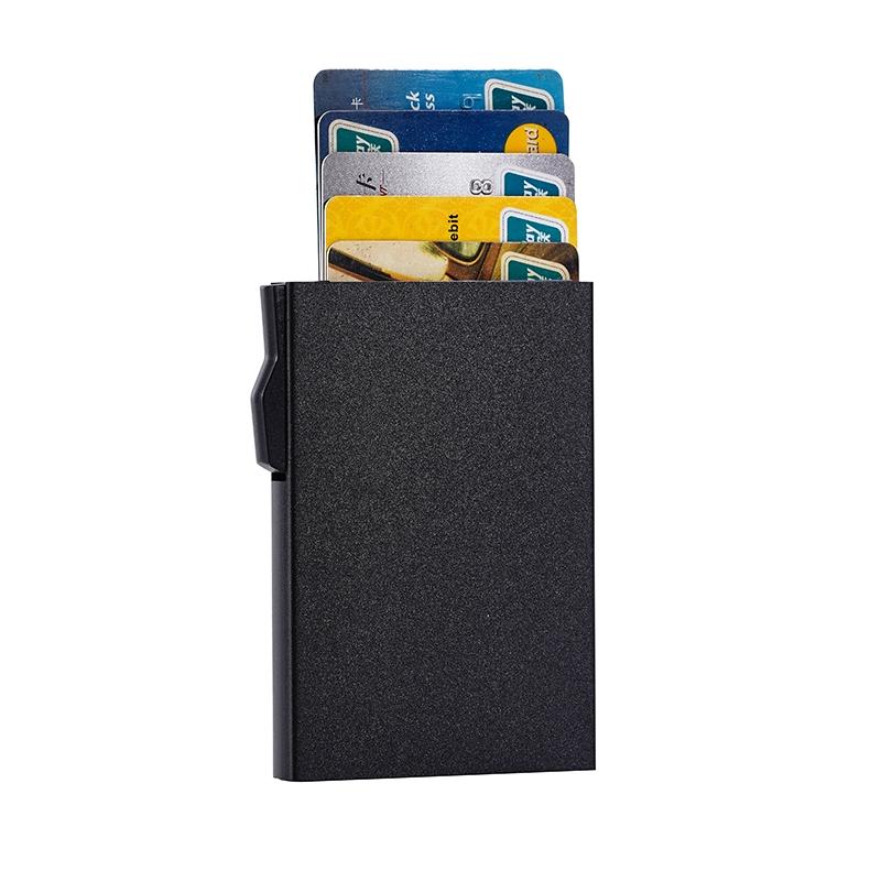 Aluminum Rfid Blocking Card Holder - Compact Design - Grey 4
