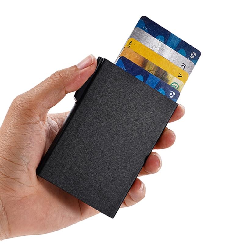 Aluminum Rfid Blocking Card Holder - Compact Design - Grey 5