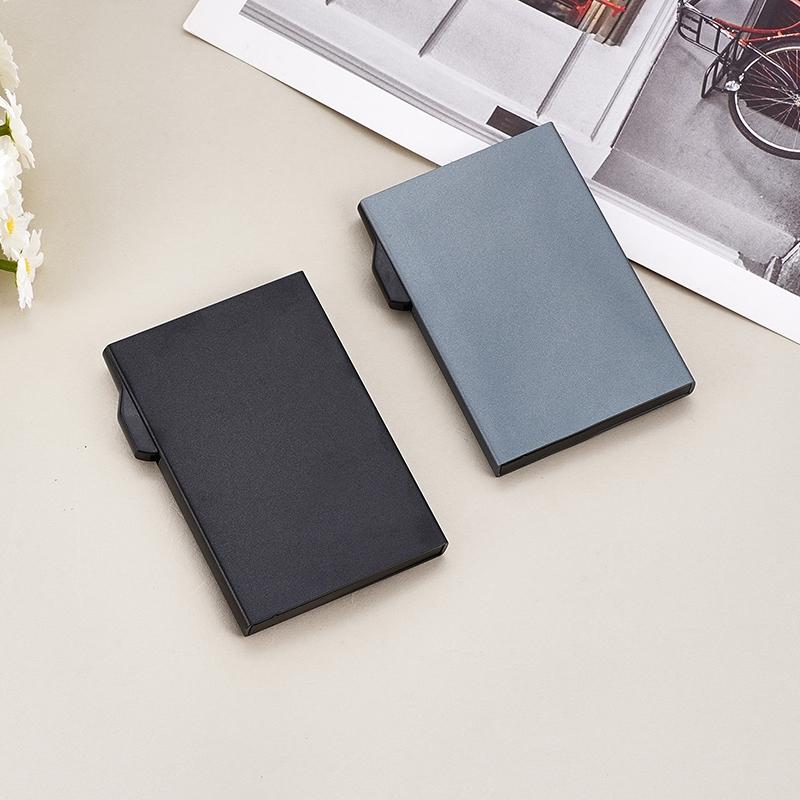 Aluminum Rfid Blocking Card Holder - Compact Design - Grey 7