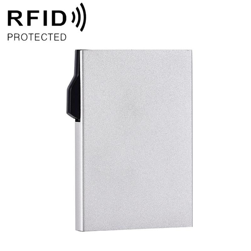 Aluminum Rfid Blocking Card Holder - Compact Design - Grey 10