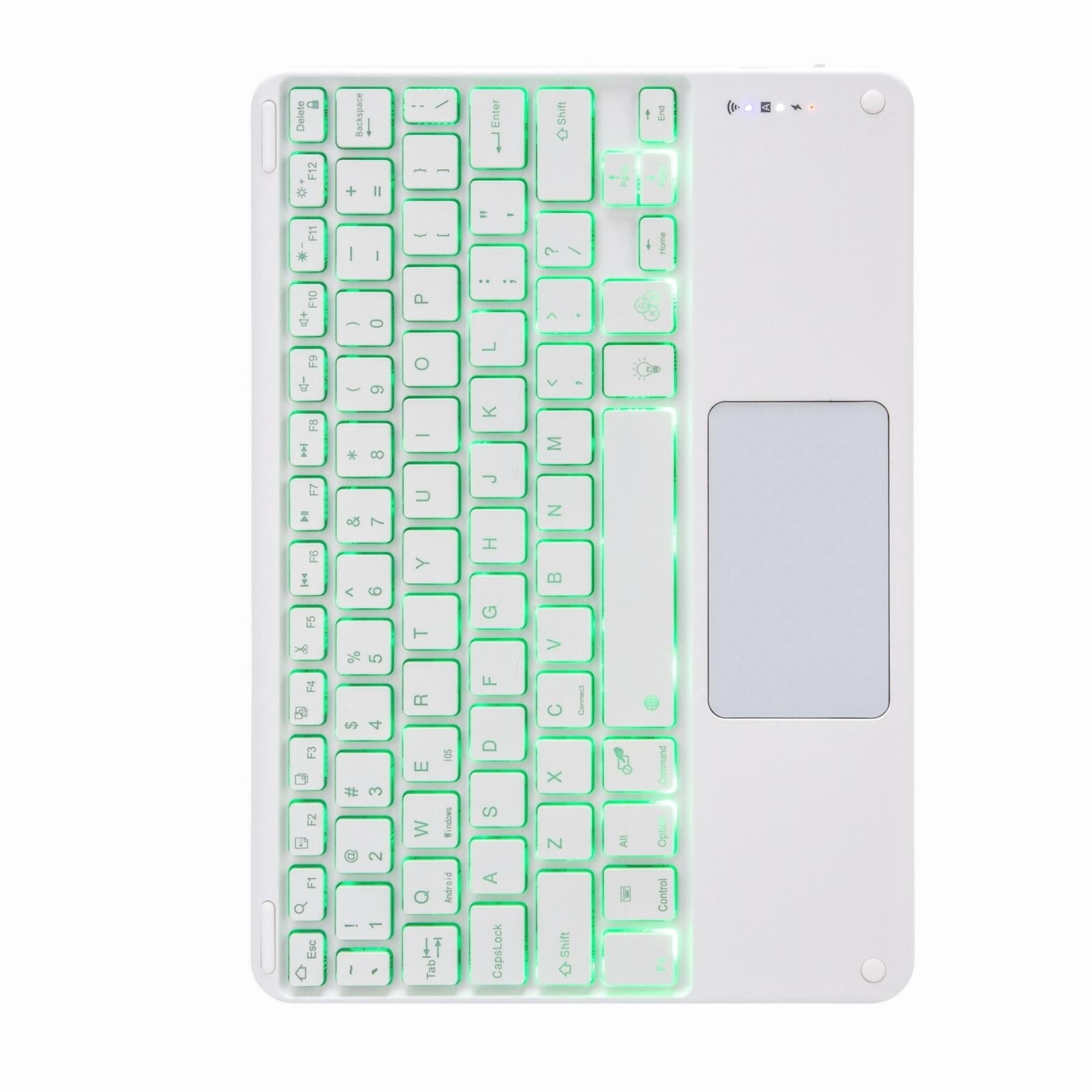 Bluetooth Keyboard Leather Case For Ipad 10.2 / Pro 10.5 - Touch Backlight Three-Fold Holder - Purple