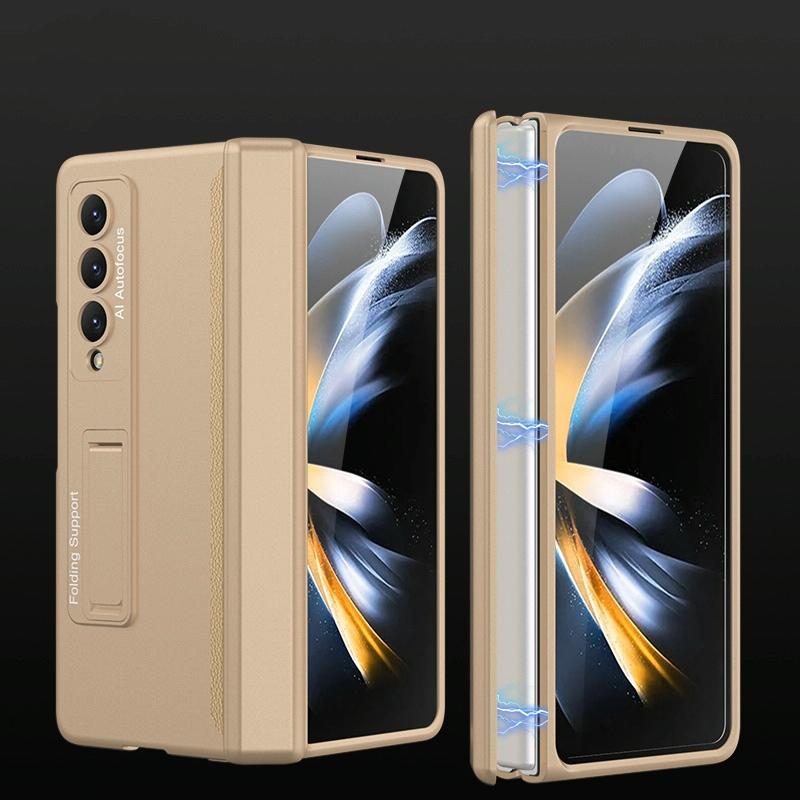 For Samsung Galaxy Z Fold4 5G Foldable Magnetic Hinged Case - Night Green 9