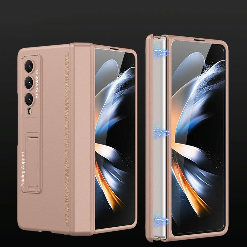 For Samsung Galaxy Z Fold4 5G Foldable Magnetic Hinged Case - Night Green 10