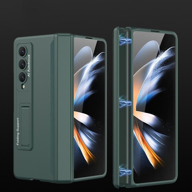 For Samsung Galaxy Z Fold4 5G Foldable Magnetic Hinged Case - Night Green 13