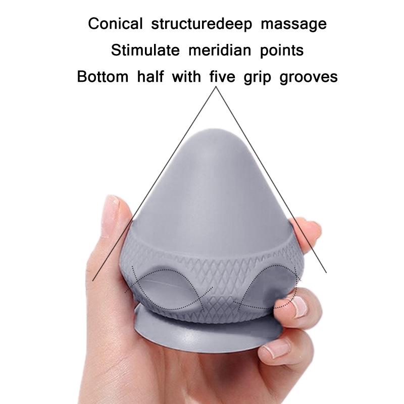 Silicone Suction Cup Muscle Massage Ball - Grey 4