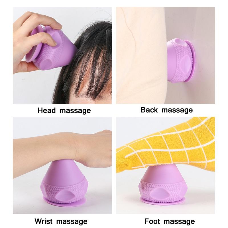 Silicone Suction Cup Muscle Massage Ball - Grey 7