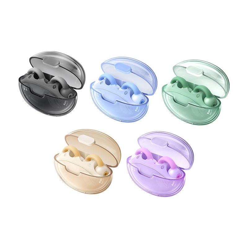 Wireless Bluetooth Earphone - Transparent Ear Clip - Ows Sports - Blue 11
