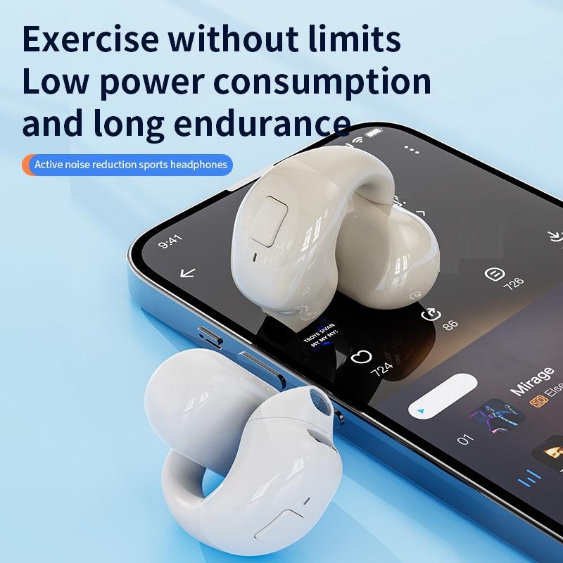 Wireless Clip-on Bluetooth Earphone for Sports and Gaming - Light Skin 12