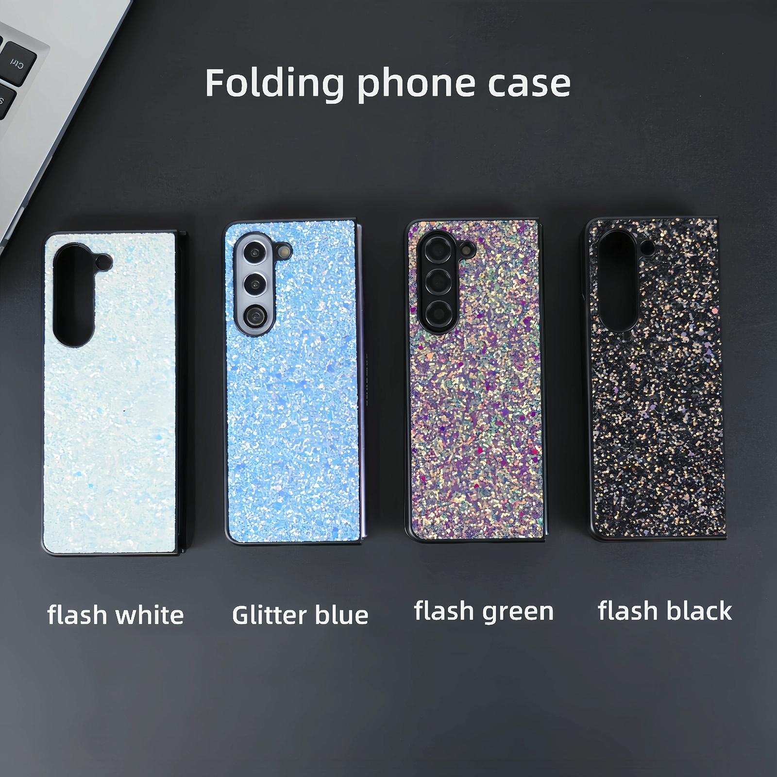 For Samsung Galaxy Z Fold4 5G Foldable Diamond Case - Compact And Stylish - Flash Green 3