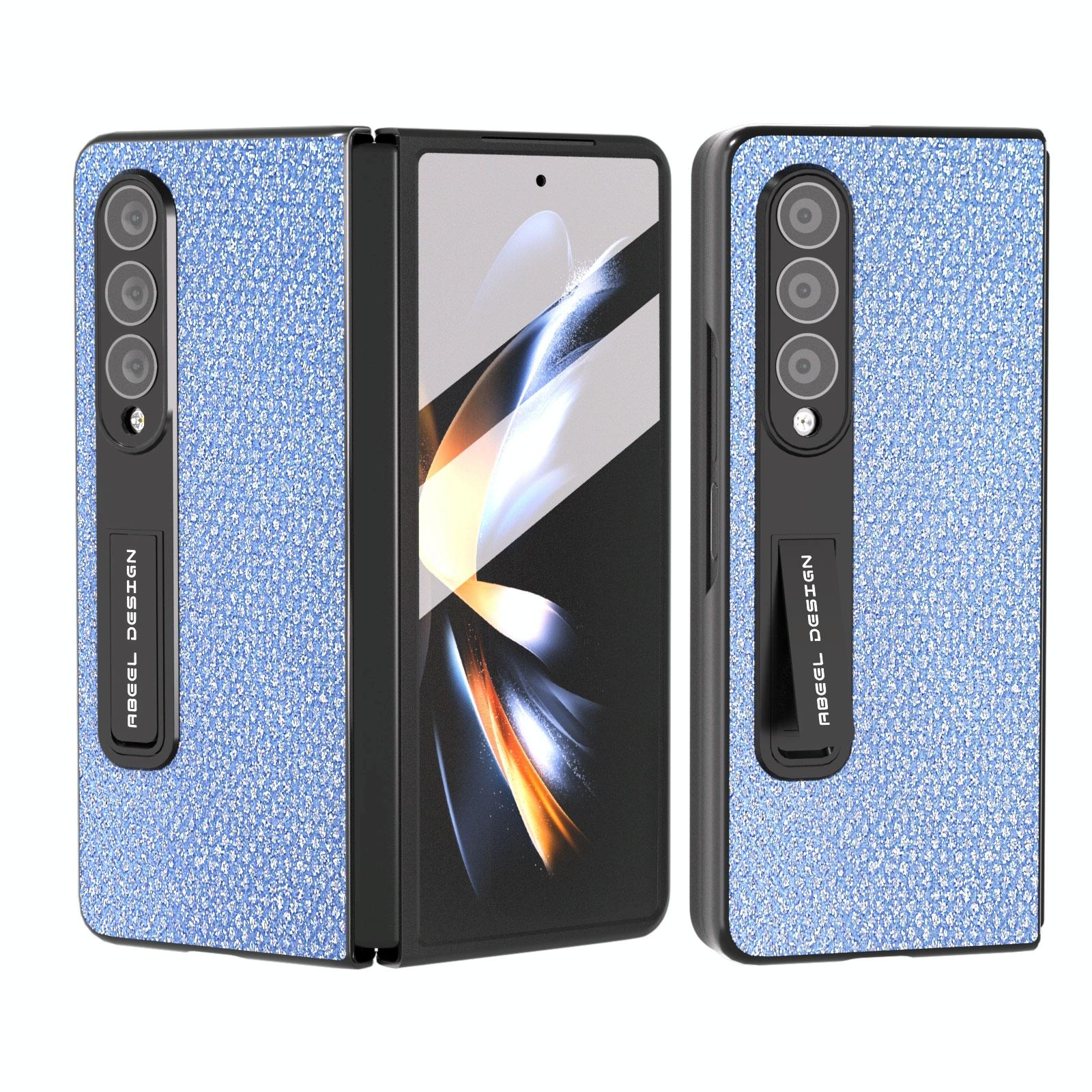 For Samsung Galaxy Z Fold4 5G Diamond Edge Case With Holder - Silver 7