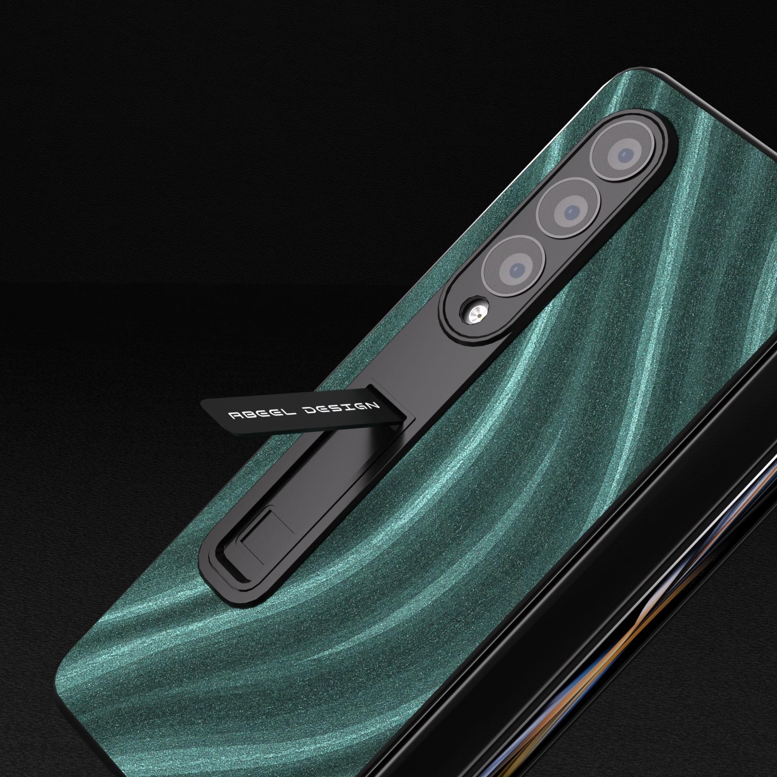 For Samsung Galaxy Z Fold4 5G Galactic Pattern Phone Case - Integrated Protection - Green 5