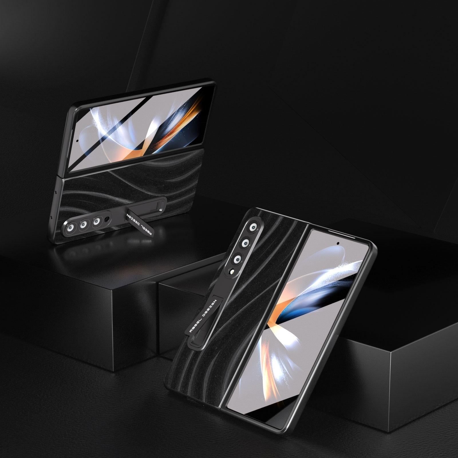 For Samsung Galaxy Z Fold4 5G Galactic Pattern Phone Case - Integrated Protection - Green 9