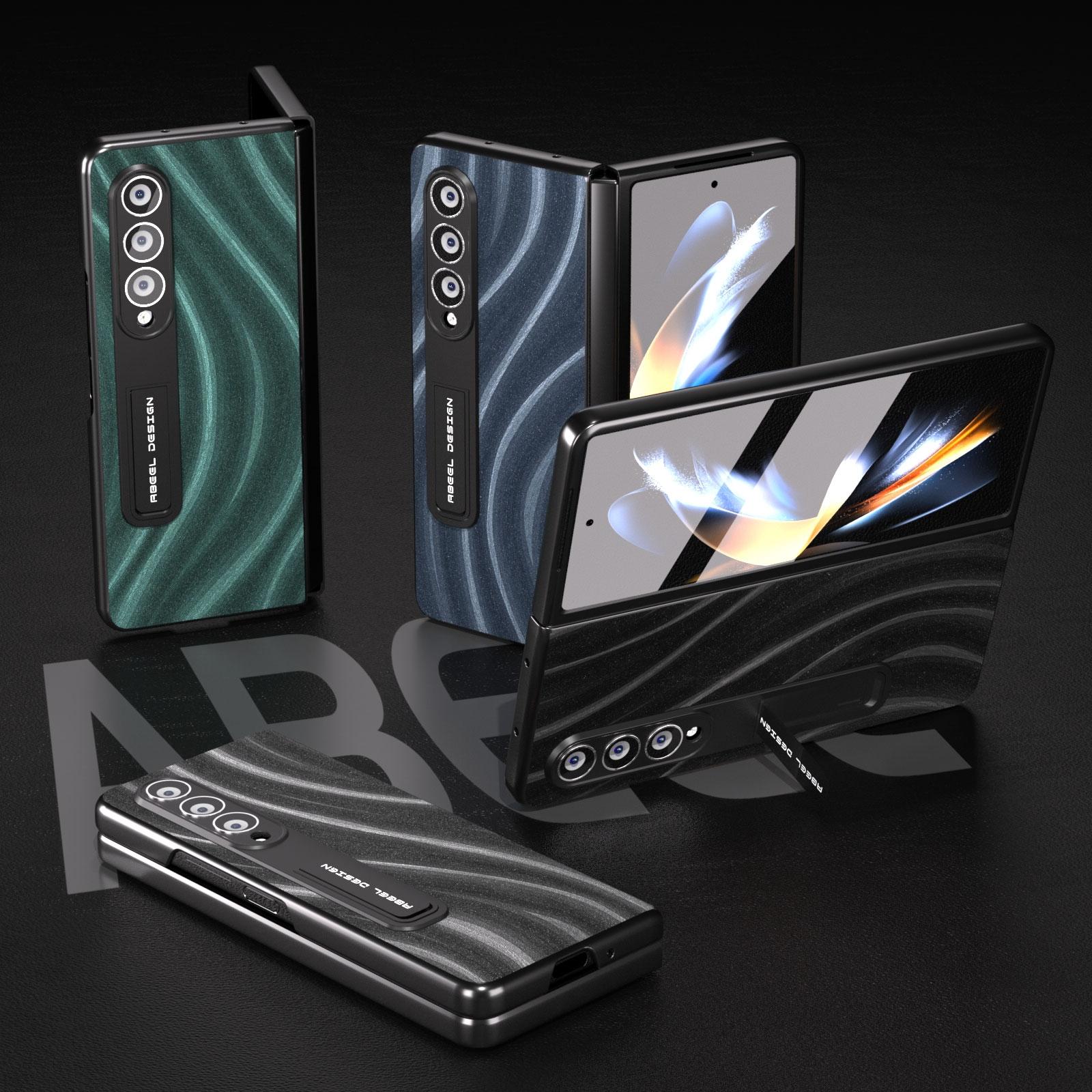 For Samsung Galaxy Z Fold4 5G Galactic Pattern Phone Case - Integrated Protection - Green 11