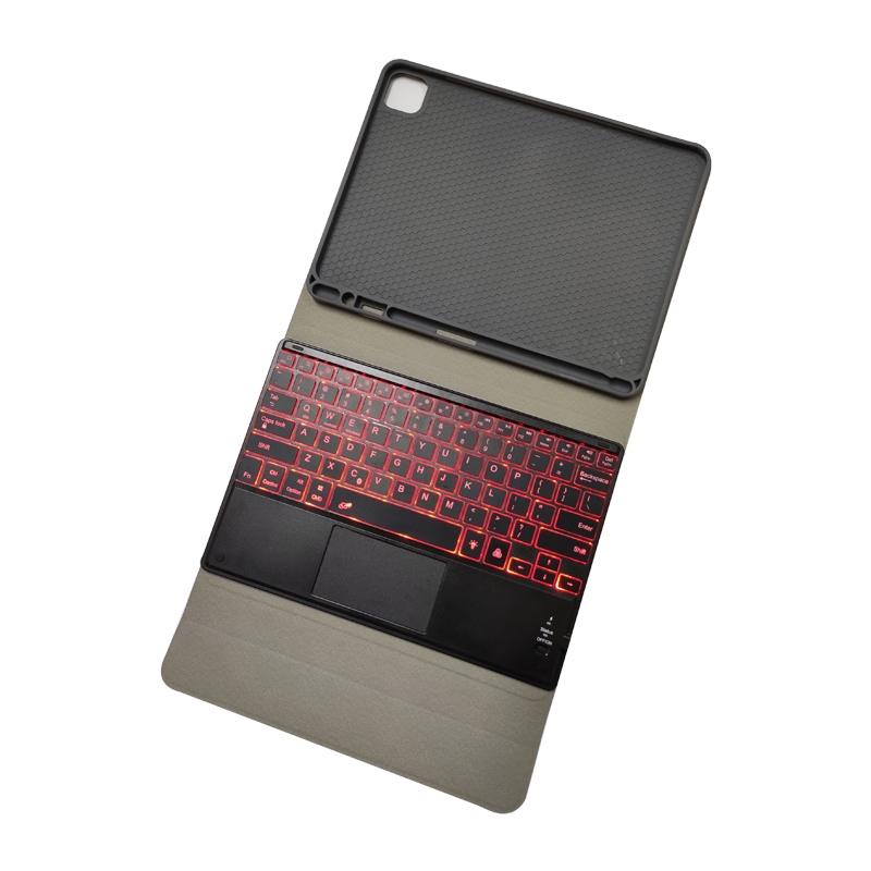 Bluetooth Keyboard Tablet Case For Ipad Pro 11 - Detachable Touch Leather Holder Pen Slot - Rose Gold 5