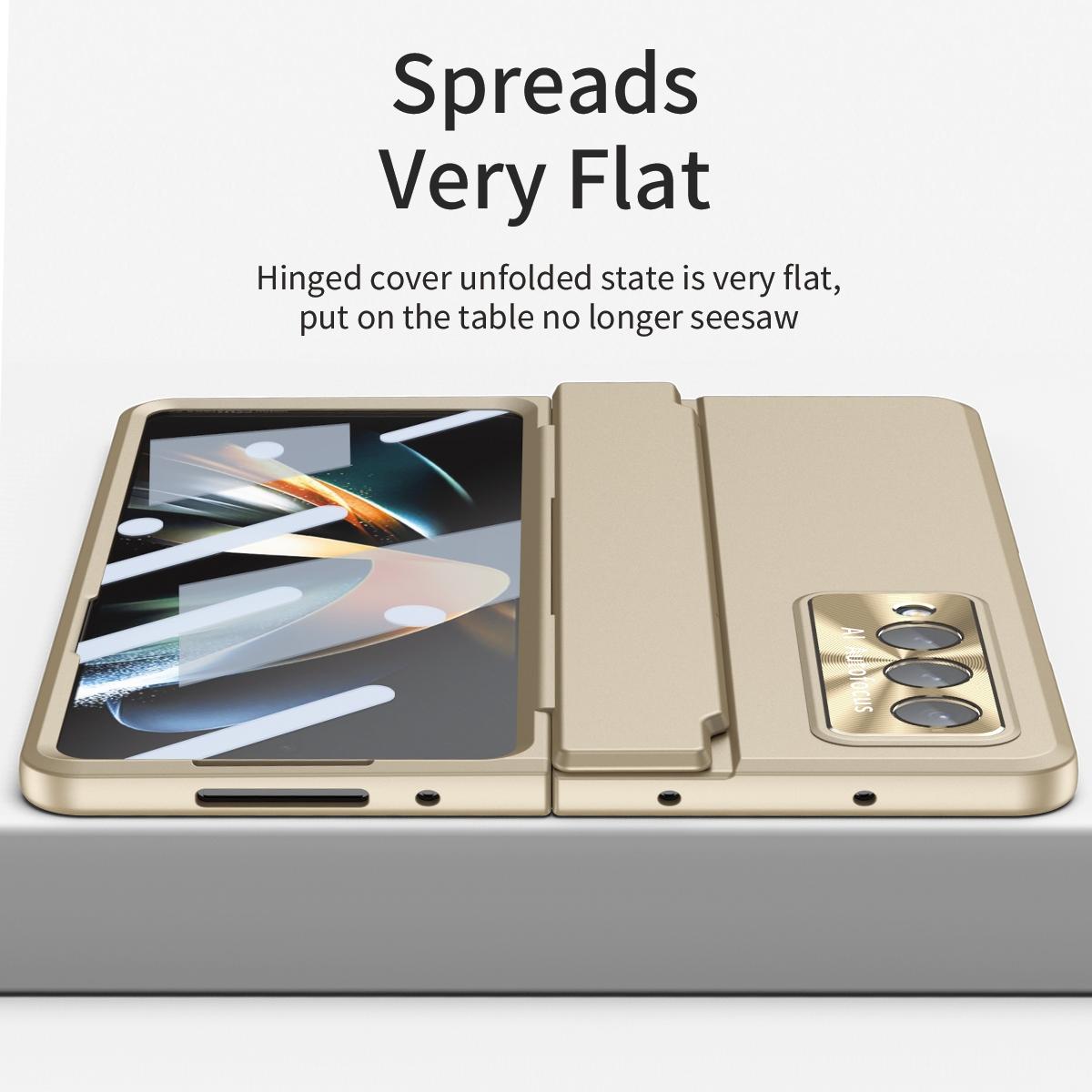 For Samsung Galaxy Z Fold4 5G Full Coverage Hinge Phone Case - Green 6