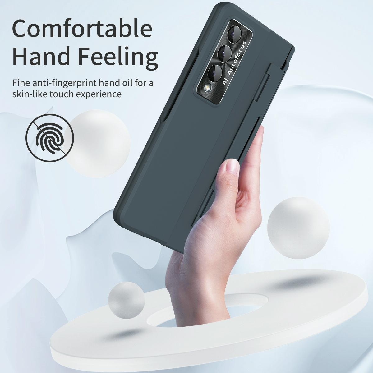 For Samsung Galaxy Z Fold4 5G Full Coverage Hinge Phone Case - Green 12