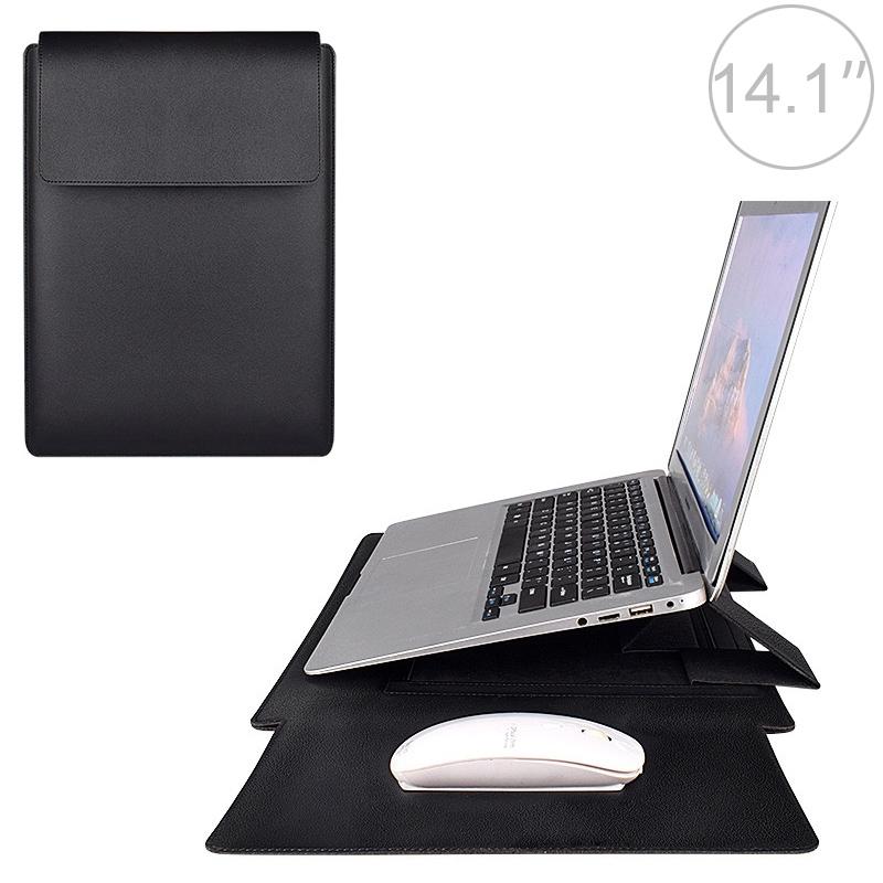 14.1 Inch Laptop Sleeve Leather Carrying Bag - Green 12