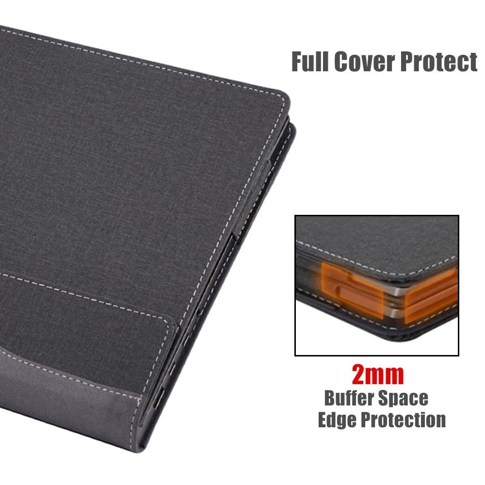 14 Leather Laptop Protective Case - Anti-Fall Design - Wine Red - For Samsung Galaxy Book 4 Pro 5